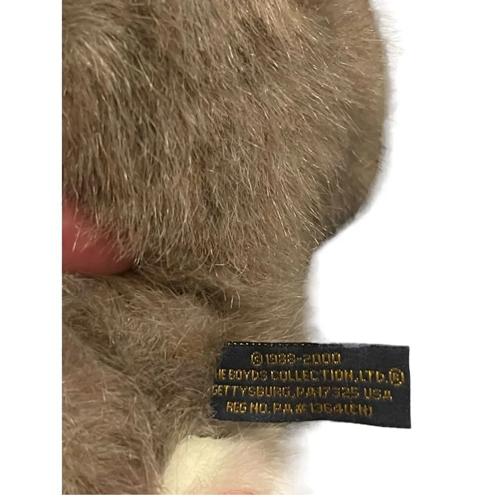 New Boyds Bears Gray Brown Bunny Rabbit Plush Toy Soft Stuffed Animal Small